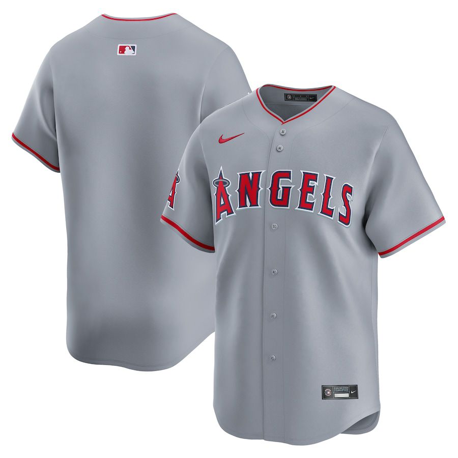 Men Los Angeles Angels Nike Gray Away Limited MLB Jersey